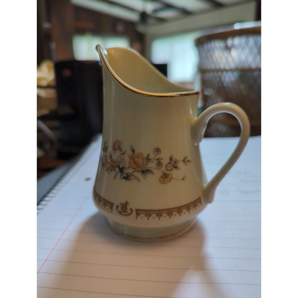 Mikasa Ivory China Peony Rose Creamer